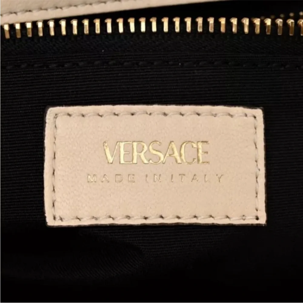 Versace Medusa Lambskin Quilted Tote with Gold Chain - Picture 9 of 12